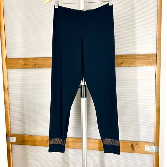 Sympli Navy Mesh Ankle Active Wear Leggings Pants Sz 6‎ - Picture 1 of 14